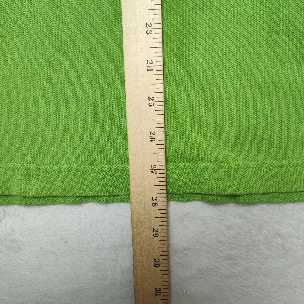 True Religion Polo Shirt Mens 2XL Green Pique Cotton Short Sleeve Collared Logo